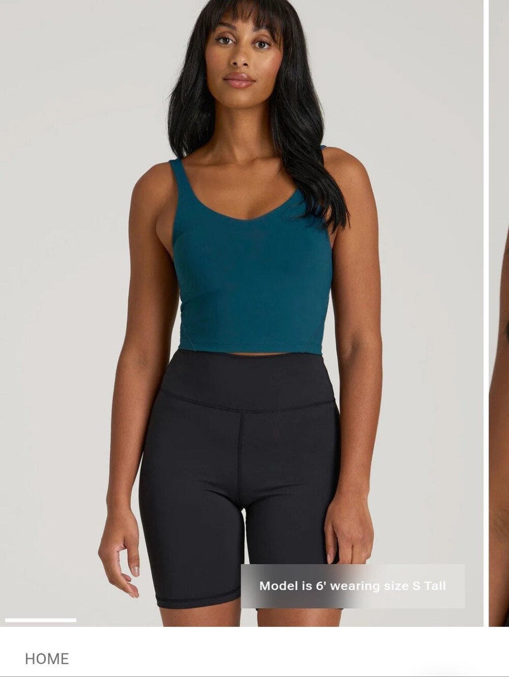 Seamless Scoop Crop Sports Bra Tank - Teal
